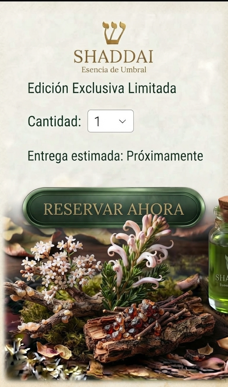 Pantalla de reserva de SHADDAI: Resérvalo hoy, Edición Exclusiva Limitada, con cantidad y botón Reservar Ahora